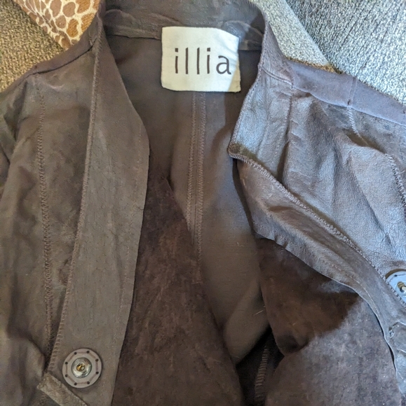 Avant garde Illia soft leather/fabric asymmetrical jacket - Picture 7 of 11